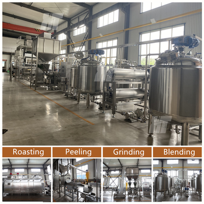 300-2000KG/H Línea de producción de mantequilla de maní Fresadora de mantequilla de maní LNG