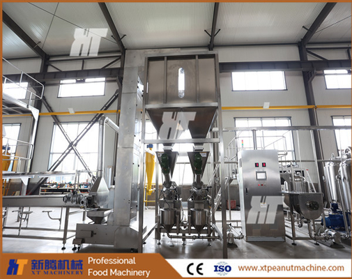 Un buen precio. Máquina de pulir de mantequilla de almendras 200kg/h SUS304 máquina de fabricación de mantequilla de maní comercial en línea