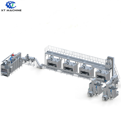 Un buen precio. Máquina de recubrimiento y tostado de sésamo y cacahuete de 500-1000 kg/h, línea de producción de recubrimiento y horneado de frutos secos en línea