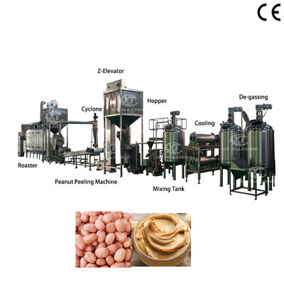 Un buen precio. 500kg/h-1000kg/h Peanut Butter Production Line with 200-300 Meshes Fineness for Roasting and Blanching en línea