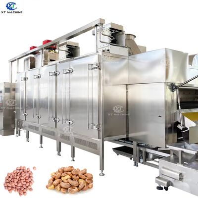 Un buen precio. Máquina tostadora continua de frutos secos de acero inoxidable SUS304 controlada por PLC con capacidad de 3000 kg/h para un tostado uniforme en línea