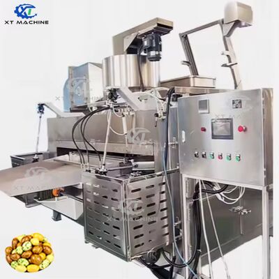 Un buen precio. Máquina tostadora oscilante profesional de 50 kg/h de capacidad, de acero inoxidable 304, a gas/aceite, para cacahuetes y frutos secos recubiertos en línea