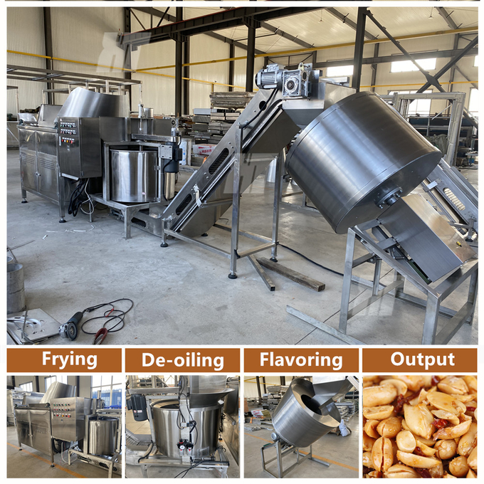 máquina que fríe automática 0 de 350kg/H Bean Peanut Frying Machine Cashew