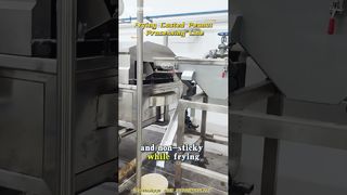 Línea de producción automática de fritura de maní revestido | Maní recubierto de wasabi #procesamiento #recubrimiento #freír