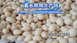 Máquina para hacer hamburguesas de maní recubiertas/línea de producción#maní#línea de producción#máquina#recubrimiento#tostador