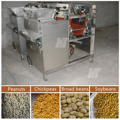 Un buen precio. Peladora de garbanzos de almendras, máquina removedora de piel de cacahuete húmedo de 250 kg/H en línea