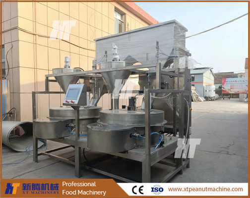 Máquina de recubrimiento de hamburguesa de maní SUS304 Máquina de recubrimiento de azúcar automática 300 kg / H