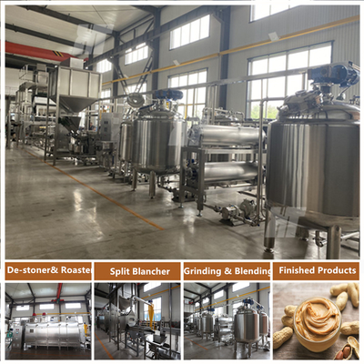 Un buen precio. Molinillo de mantequilla de maní LNG comercial 700 kg/H máquina de fabricación de mantequilla de maní en línea