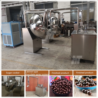 Un buen precio. Máquina de la capa del caramelo de la máquina 70kg de la capa de chocolate de la categoría alimenticia 304 con el polaco en línea