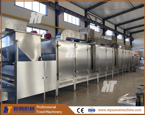 Un buen precio. 1000kg/H Máquina de tostado continuo SUS304 Máquina automática de tostado de nueces en línea