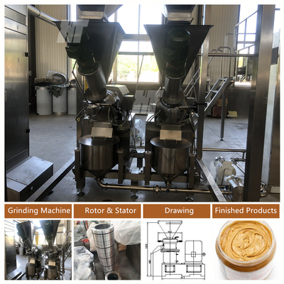 Un buen precio. Máquina para hacer mantequilla de maní Molino coloidal Máquina para moler mantequilla de maní 500 kg/h en línea