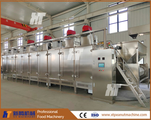 Máquina de tostado de nueces industriales Nueces continuas Horno de almendras Nueces de anacardos Hezelnut