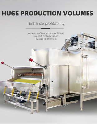 Un buen precio. Seguridad alimentaria Nueces continuas Horno de horneado de nueces tostadoras 2000 kg/h en línea