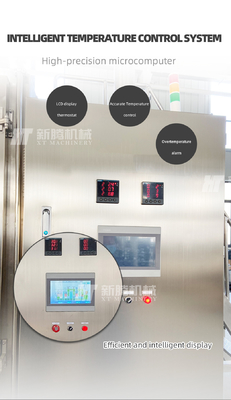 Control PLC Continuo horno de horneado de nueces Maquina de tostado de cacahuetes Horno de nueces