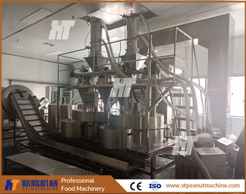 Controlador de PLC Máquina automática de recubrimiento de cacahuetes Revestidor de cacahuetes Máquina de hamburguesas de cacahuetes