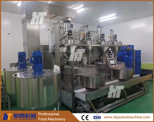 Controlador de PLC Máquina automática de recubrimiento de cacahuetes Revestidor de cacahuetes Máquina de hamburguesas de cacahuetes