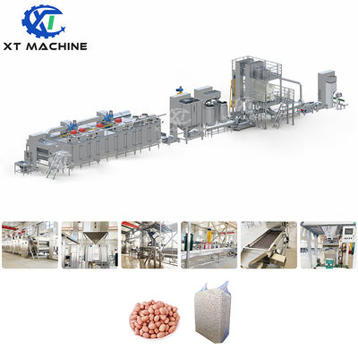 Un buen precio. Máquina de blanqueo automático de cacahuetes/avellanas/pistachos con máquina de embalaje al vacío en línea