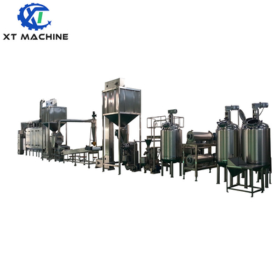 Máquina para hacer mantequilla de maní totalmente automática de acero inoxidable 304, línea de producción de mantequilla de maní, máquina para moler mantequilla de maní