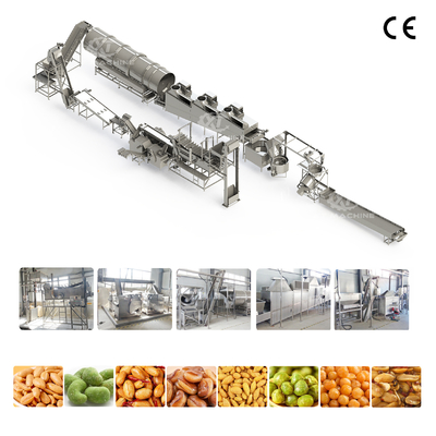 Línea de producción de cacahuetes fritos totalmente automática
