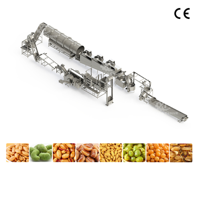 Línea de producción de cacahuetes fritos totalmente automática