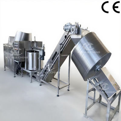 Un buen precio. Máquina para freír cacahuetes de acero inoxidable 304 con control de temperatura inteligente y capacidad de aceite de 350L en línea