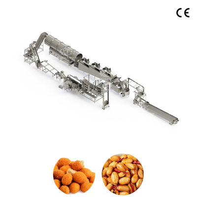 Máquina para hacer bocadillos de frutos secos fritos totalmente automática SS304 Línea de producción de fritura para plantas de procesamiento de frutos secos