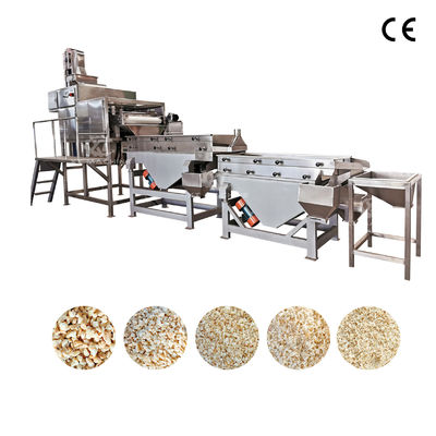 Un buen precio. 500 kg/h 7.5kw Máquina de cortar cacahuetes/cashews/amandes en tres etapas para el procesamiento de nueces en línea