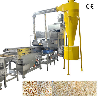 Máquina industrial de corte de cacahuetes de 2 etapas con capacidad de 500 kg/h y 7,5 kW de potencia para coberturas de panadería y helados