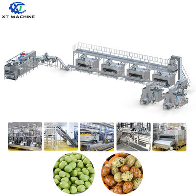 500-1000kg/h Capacity Food Grade Stainless Steel 304 Peanut Coating Machine with Siemens PLC Control for Nuts Coating and Baking Production Line