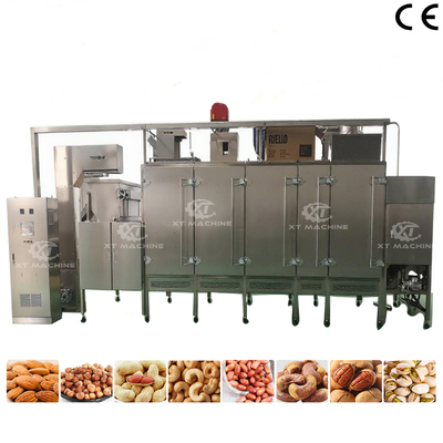 Un buen precio. Asador de nueces continuo de gran capacidad con velocidad de transporte ajustable que admite calefacción eléctrica y de gas en línea