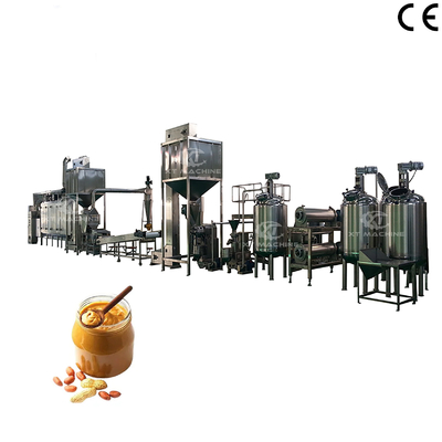Un buen precio. Máquina de molienda de mantequilla de maní de 1000-1200 kg/h, línea de producción de mermelada de maní, máquina para hacer pasta de maní en línea