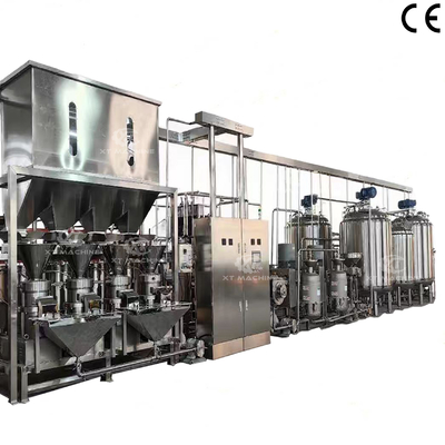 Un buen precio. Máquina para hacer mantequilla de maní totalmente automática de acero inoxidable 304, línea de producción de mantequilla de maní, máquina para moler mantequilla de maní en línea