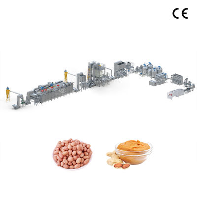 Un buen precio. Línea de producción de pasta de maní/mermelada de caché/mantequilla de almendras totalmente automática con molienda de dos etapas y control PLC en línea
