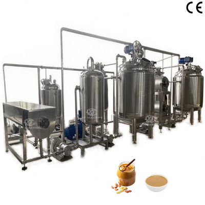 Un buen precio. 2000kg/h Alta eficiencia Línea de producción de mantequilla de maní totalmente automática Adopta control de programa PLC y fácil de operar en línea