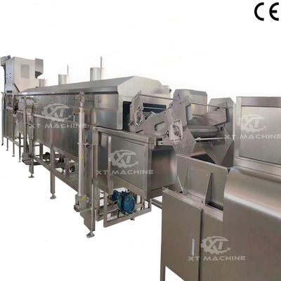 Un buen precio. Freídora continua de cacahuetes/nueces/habas de acero inoxidable 304 con control automático de temperatura en línea