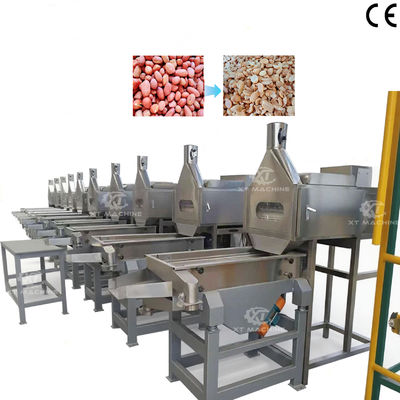 Un buen precio. Control PLC de acero inoxidable Blancher de cacahuetes dividido con capacidad de procesamiento de cacahuetes de 800-1000 kg/h en línea