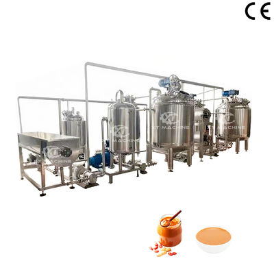 Un buen precio. 2000kg/h Alta eficiencia Línea de producción de mantequilla de maní totalmente automática Adopta control de programa PLC y fácil de operar en línea