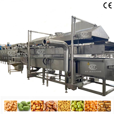 Un buen precio. Máquina freidora continua de hojuelas de maíz, nueces y cacahuetes de acero inoxidable con gran capacidad y certificación CE en línea