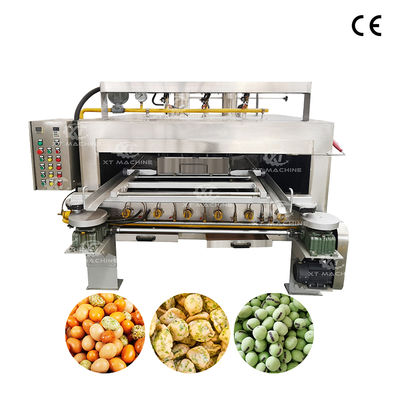 Un buen precio. PLC Control judías japonesas horno giratorio revestido roastador giratorio de cacahuetes para nueces con 50-100 kg / h Capacidad en línea