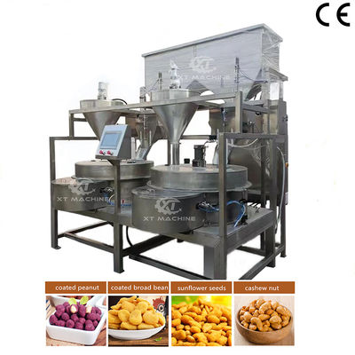 Máquina automática para hacer snacks de frutos secos con recubrimiento de acero inoxidable para cacahuetes, almendras y anacardos