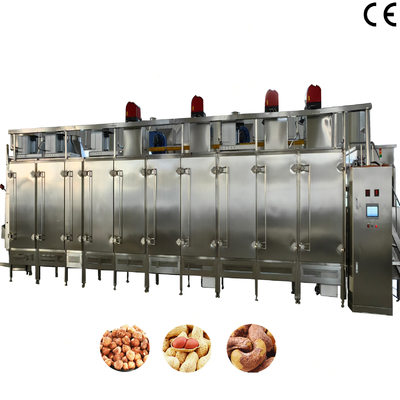Un buen precio. Máquina tostadora de frutos secos con control PLC de 500 kg/h para uso industrial en línea