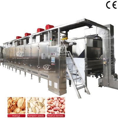 Un buen precio. 220V/380V Maquina de tostado de cacahuetes japonesa tostadora comercial de nueces con 500 kg/h-2000 kg/h para procesamiento de alimentos en línea