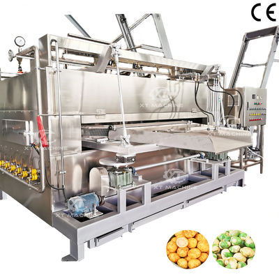 Máquina para tostar frutos secos de gran capacidad 50-100 kg/h con control PLC y tostador oscilante de acero inoxidable 304