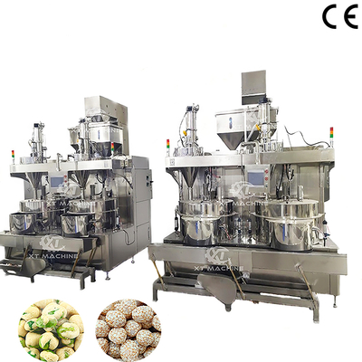 Un buen precio. Máquina de recubrimiento de maní de doble estación 600-800 kg/h para snacks en línea