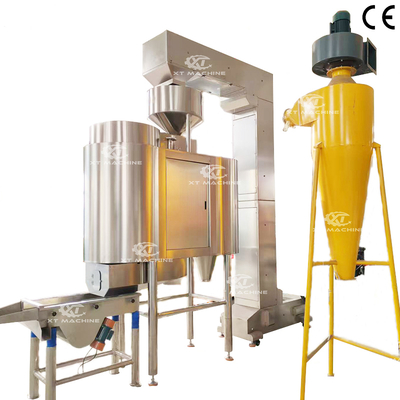 Máquina de blanqueo de cacahuetes por aire de 500 kg/h, peladora de nueces de acero inoxidable