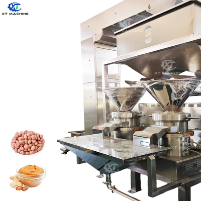 Un buen precio. 500-1000 kg/h SUS304 Máquina para moler mantequilla de maní para el procesamiento de nueces en línea