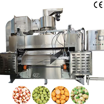 Un buen precio. Tostador oscilante de anacardos recubiertos SUS304 con control PLC, tostador japonés de cacahuetes y cacahuetes piel de pescado para 100 kg/h en línea