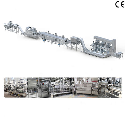 Un buen precio. 1000-2000 kg/h Equipo de recubrimiento y fritura de nueces totalmente automatizado Máquina de fabricación de cacahuetes fritos con recubrimiento de harina para plantas de procesamiento de alimentos en línea