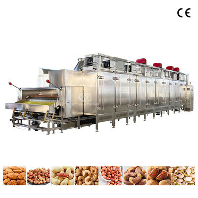 Un buen precio. 1000 kg/h Control por control automático SS304 Máquina de tostado de nueces Horno de horneado comercial Apto para plantas de procesamiento de alimentos en línea