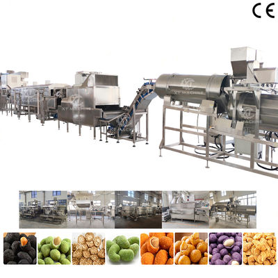 Un buen precio. Línea de producción de recubrimiento y fritura de cacahuetes industriales totalmente automática con equipo de fritura de nueces 304 de acero inoxidable en línea